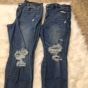 2 pairs Super Hi-Rise jeggings